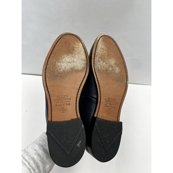 Allen Edmonds RANDOLPH Horse Bit Loafers Men’s 10 Shoes Leather Slip On Navy - Picture 4 of 13